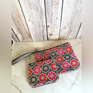 Vera Bradley Retired Blossoms Shimmer Wristlet and coin purse. Never used.